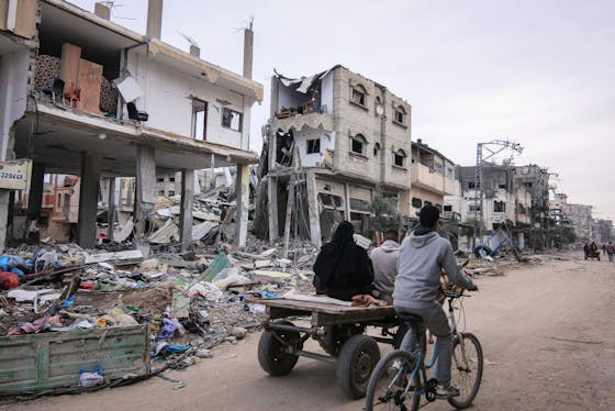 Destroyed Buildings in Southern Gaza Strip